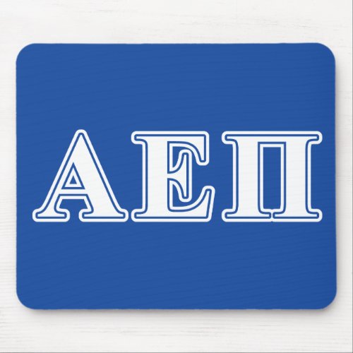 Alpha Epsilon Pi White and Blue Letters Mouse Pad