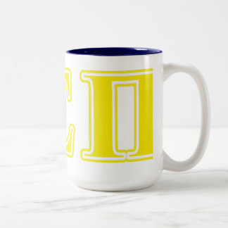 Alpha Epsilon Pi Yellow Letters Two-Tone Coffee Mug