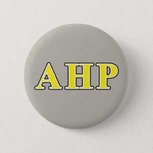 Alpha Eta Rho Black and Yellow Letters Button
