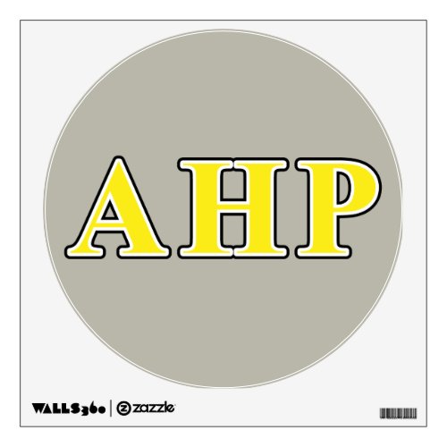 Alpha Eta Rho Black and Yellow Letters Wall Decal