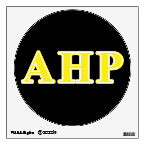 Alpha Eta Rho Yellow Letters Wall Sticker