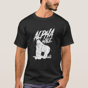 Alpha For Dad Gorilla Ape Positive Masculinity T-Shirt