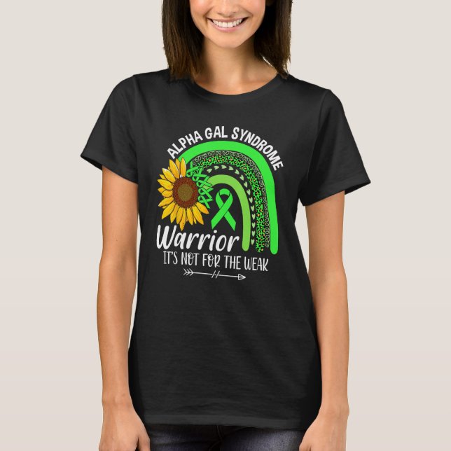 Alpha Gal Syndrom Shirts, Sunflower Rainbow Awaren T-Shirt (Front)