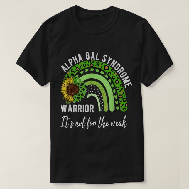 Alpha Gal Syndrom shirts sunflower rainbow awarene (Design Front)