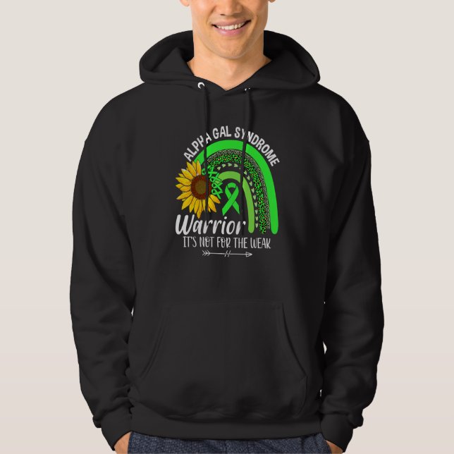 Alpha Gal Syndrom Sunflower Rainbow Awareness Hoodie (Front)