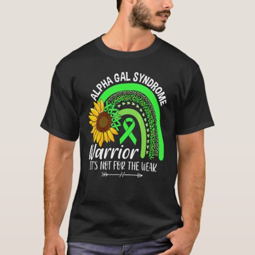Alpha Gal Syndrom Sunflower Rainbow Awareness T_Shirt