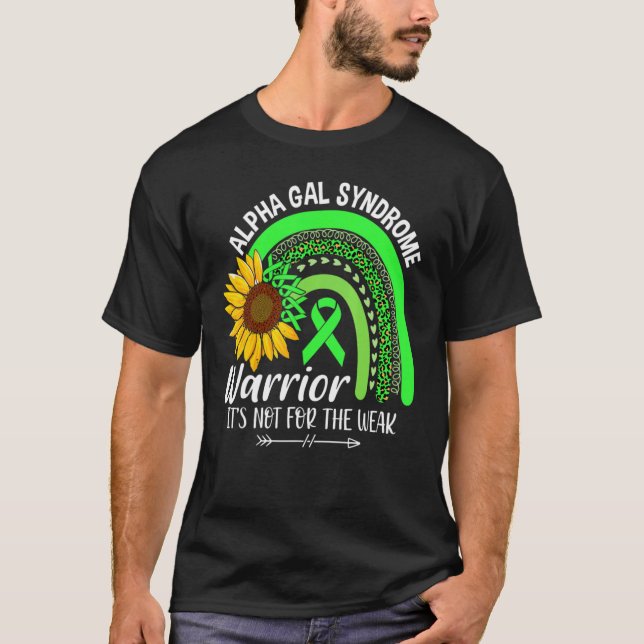 Alpha Gal Syndrom Sunflower Rainbow Awareness T-Shirt (Front)