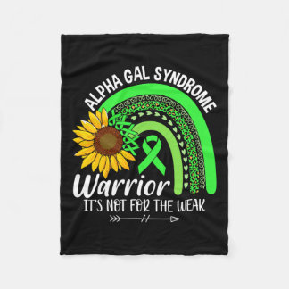 Alpha Gal Syndrom Syndrome Awareness  Fleece Blanket