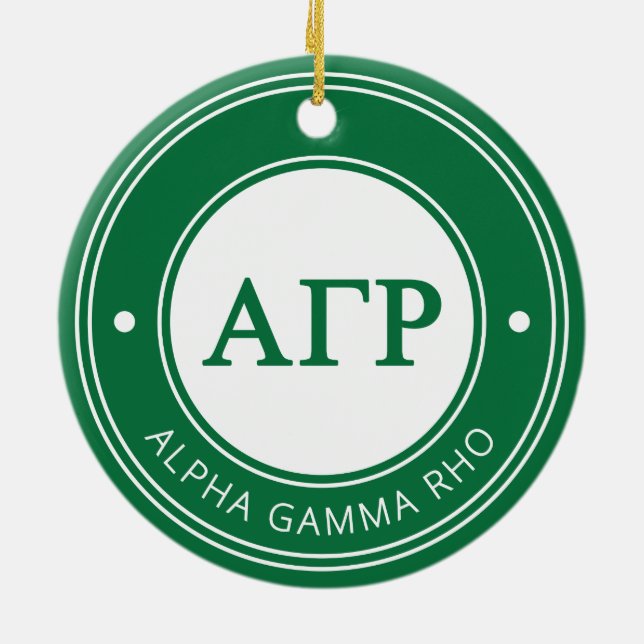 Alpha Gamma Rho | Badge Ceramic Ornament (Back)