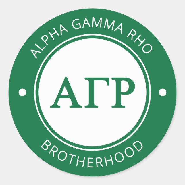 Alpha Gamma Rho | Badge Classic Round Sticker (Front)