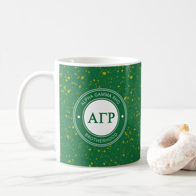 Alpha Gamma Rho | Badge Coffee Mug (With Donut)