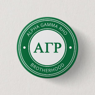 Alpha Gamma Rho   Badge Pinback Button