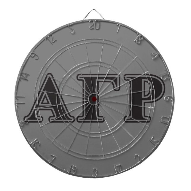 Alpha Gamma Rho Black Letters Dartboard (Front)