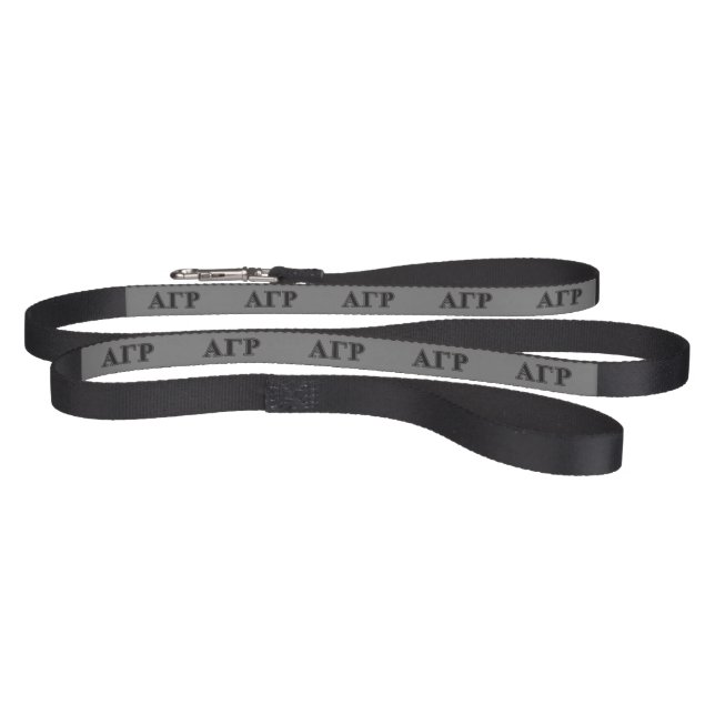 Alpha Gamma Rho Black Letters Pet Leash (Full)