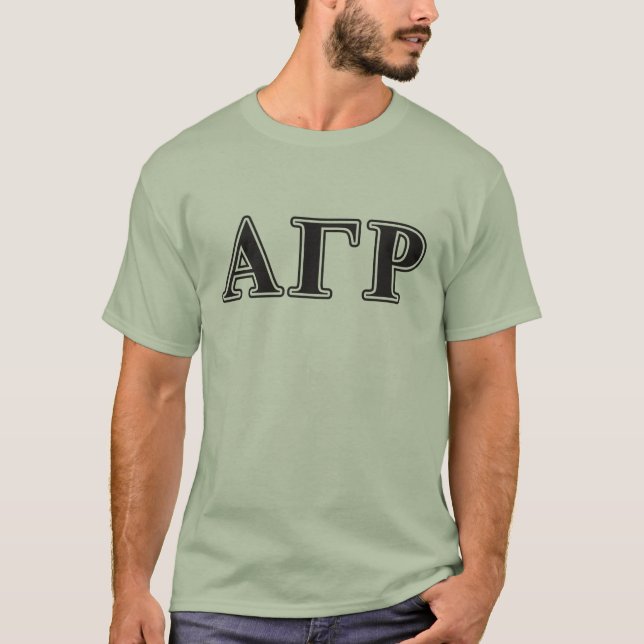 Alpha Gamma Rho Black Letters T-Shirt (Front)