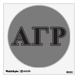 Alpha Gamma Rho Black Letters Wall Sticker