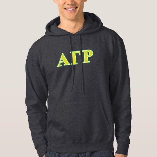 Alpha Gamma Rho Green and Yellow Letters Hoodie