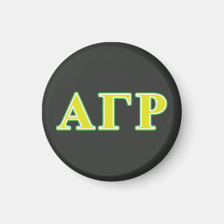 Alpha Gamma Rho Green and Yellow Letters Magnet