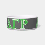 Alpha Gamma Rho Green Letters Bowl<br><div class="desc">Check out these official Alpha Gamma Rho designs! Personalize your own Greek merchandise on Zazzle.com! Click the Customize button to insert your own name, class year, or club to make a unique product. Try adding text using various fonts & view a preview of your design! Zazzle's easy to customize products...</div>
