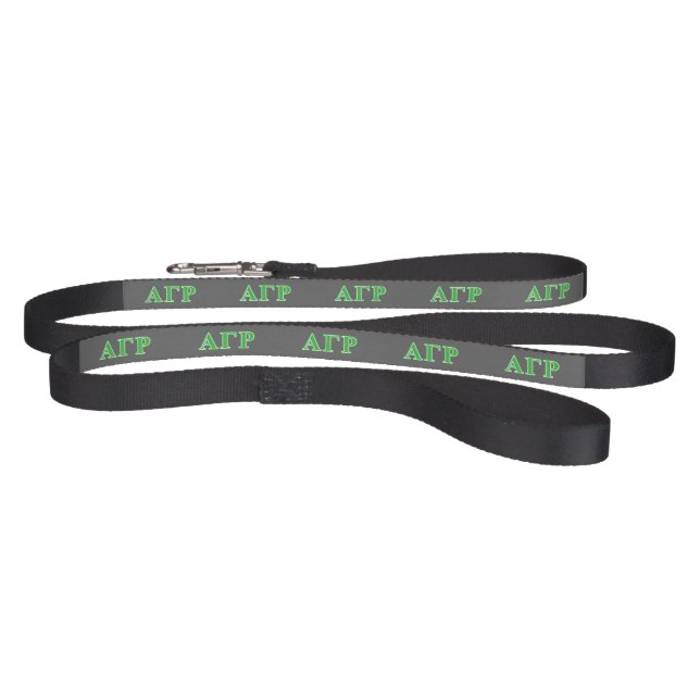 Alpha Gamma Rho Green Letters Pet Leash (Full)