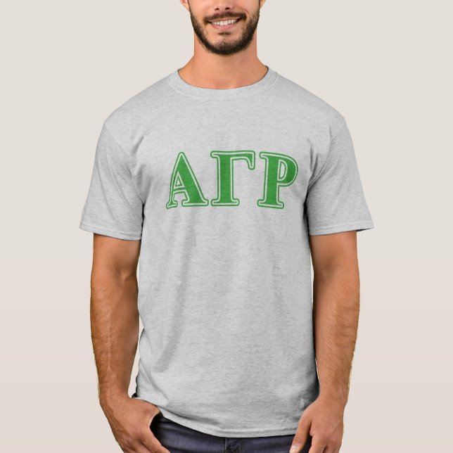 Alpha Gamma Rho Green Letters T-Shirt (Front)