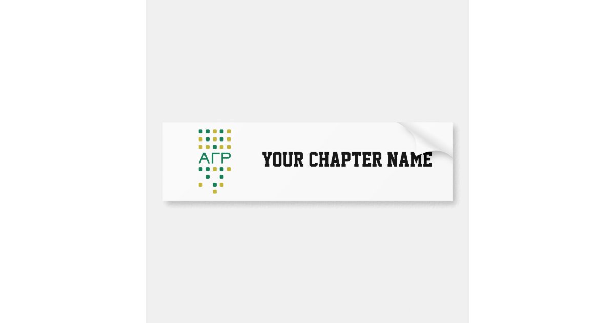 Alpha Gamma Rho Letters Vertical Bumper Sticker Zazzle 