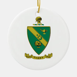 Alpha Gamma Rho Official Coat of Arms Ceramic Ornament