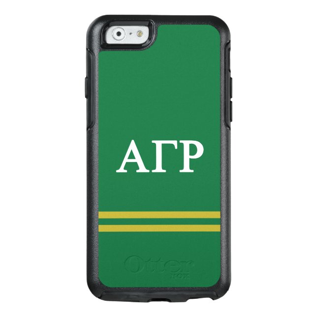 Alpha Gamma Rho | Sport Stripe Otterbox iPhone Case (Back)