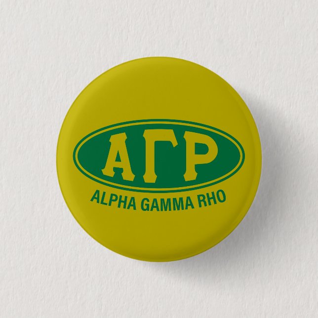 Alpha Gamma Rho | Vintage Pinback Button (Front)
