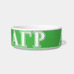 Alpha Gamma Rho White and Green Letters Bowl<br><div class="desc">Check out these official Alpha Gamma Rho designs! Personalize your own Greek merchandise on Zazzle.com! Click the Customize button to insert your own name, class year, or club to make a unique product. Try adding text using various fonts & view a preview of your design! Zazzle's easy to customize products...</div>