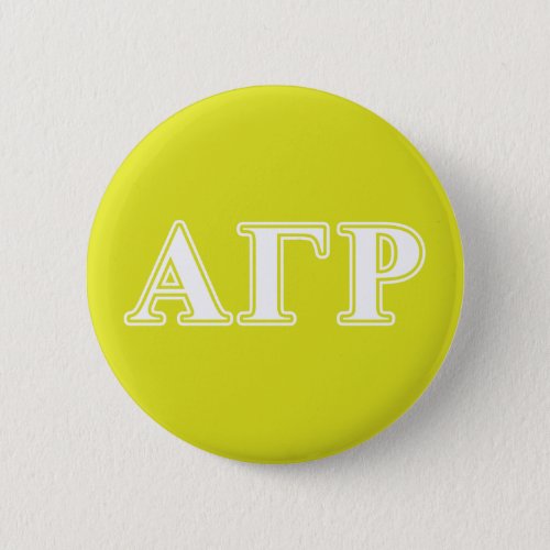 Alpha Gamma Rho White and Yellow Letters Button