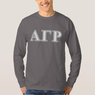 Alpha Gamma Rho White and Yellow Letters T-Shirt