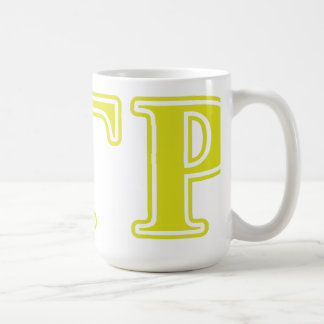 Alpha Gamma Rho Yellow Letters Coffee Mug