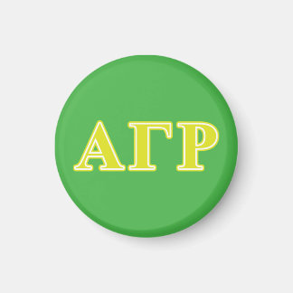 Alpha Gamma Rho Yellow Letters Magnet