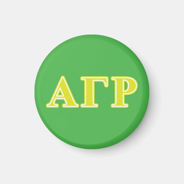 Alpha Gamma Rho Yellow Letters Magnet (Front)