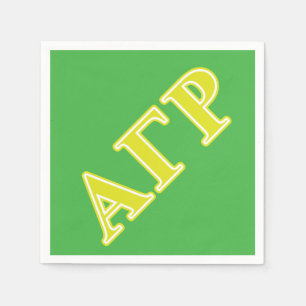 Alpha Gamma Rho Yellow Letters Paper Napkins