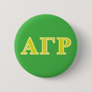 Alpha Gamma Rho Yellow Letters Pinback Button