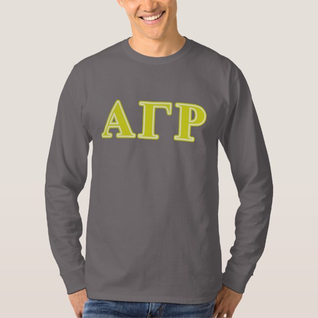 Alpha Gamma Rho Yellow Letters T-Shirt (Front)