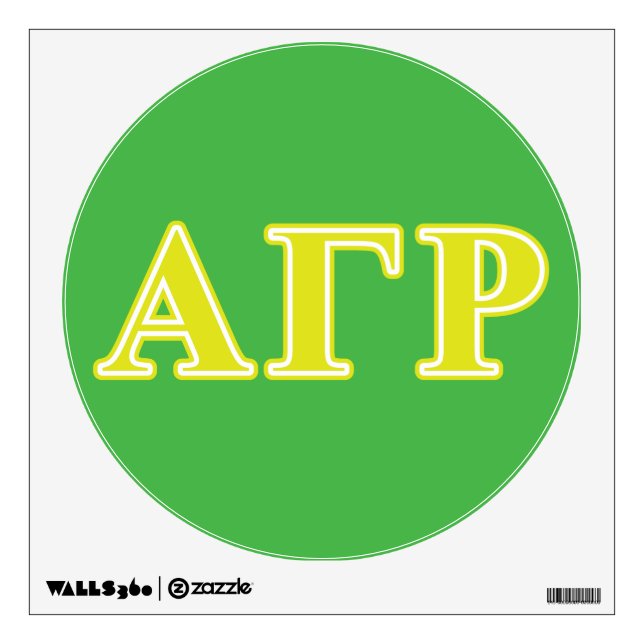 Alpha Gamma Rho Yellow Letters Wall Decal (Front)