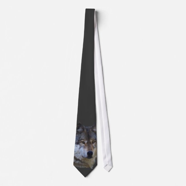 Alpha Grey Wolf Wildlife Collection Tie (Front)