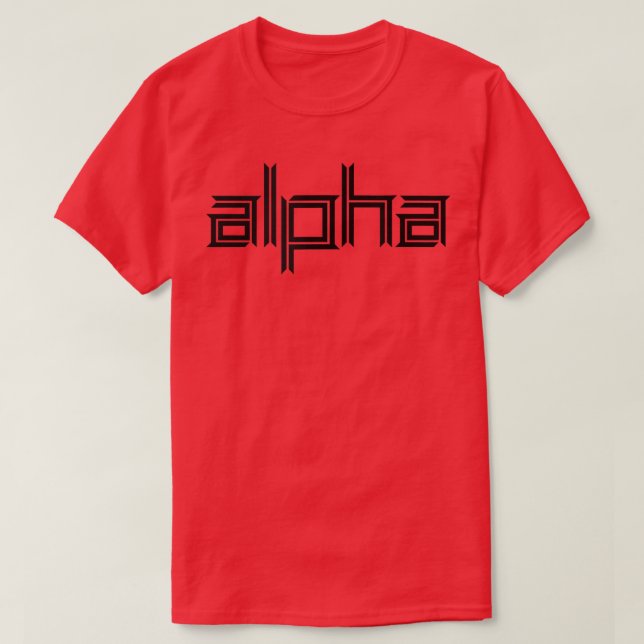 ALPHA Gym Fitness Workout Bodybuilding Motivation  T-Shirt (Design Front)