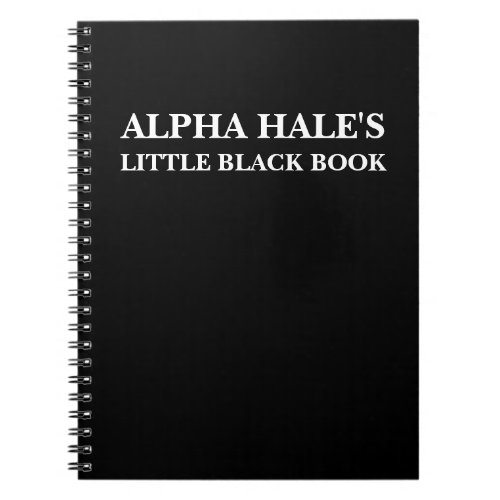 Alpha Hales Little Black Book Customizable