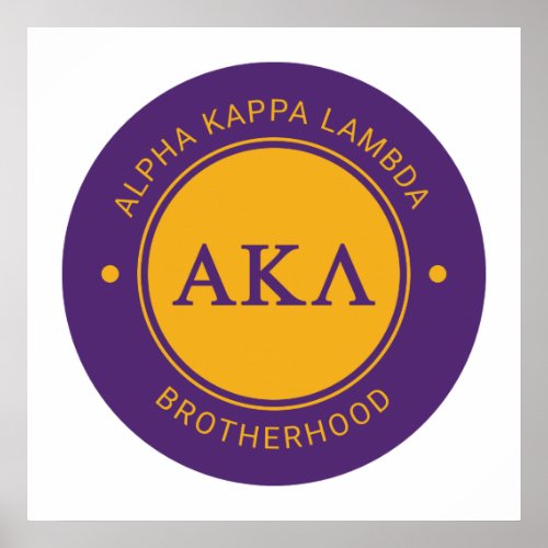 Alpha Kappa Lambda  Badge Poster