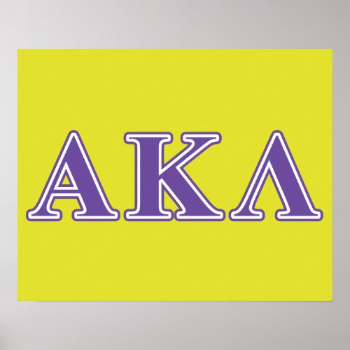 Alpha Kappa Lambda Black Letters 2 Poster
