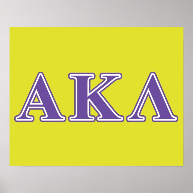Alpha Kappa Lambda Black Letters 2 Poster (Front)