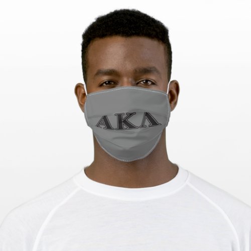 Alpha Kappa Lambda Black Letters Adult Cloth Face Mask