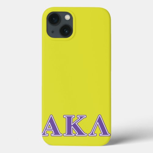 Alpha Kappa Lambda Black Letters iPhone 13 Case
