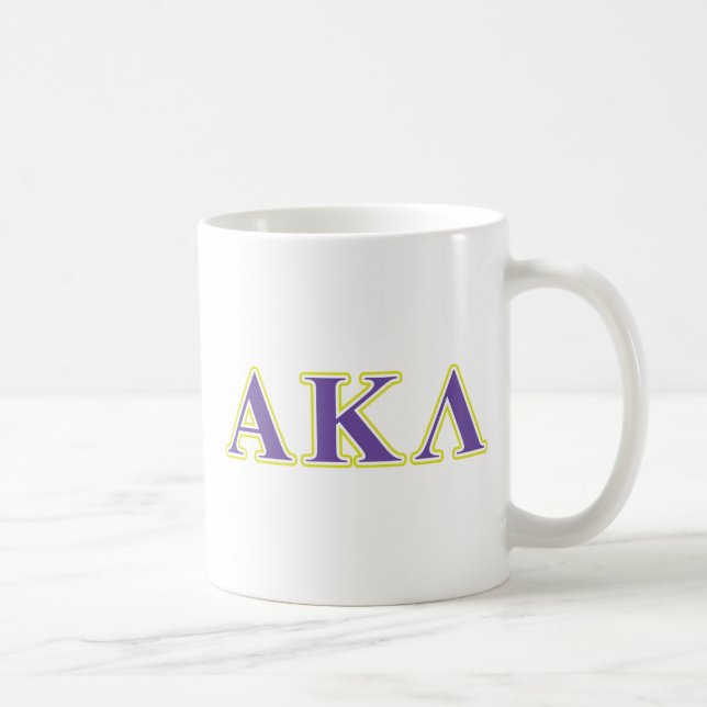 Alpha Kappa Lambda Black Letters Coffee Mug (Right)