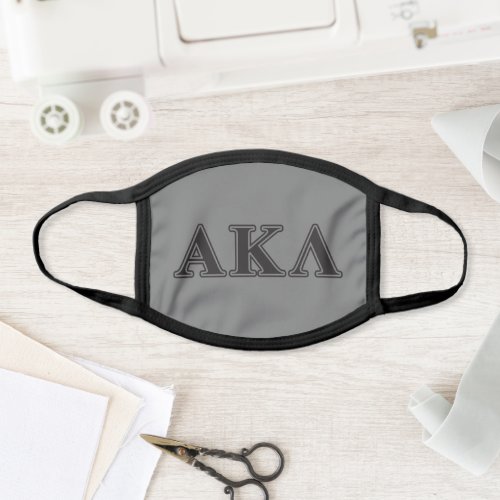 Alpha Kappa Lambda Black Letters Face Mask