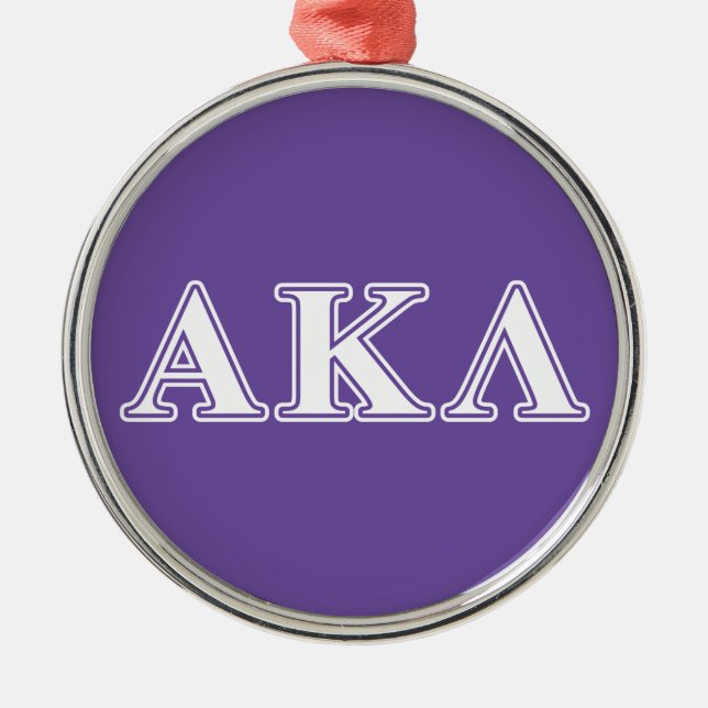 Alpha Kappa Lambda Black Letters Metal Ornament (Front)